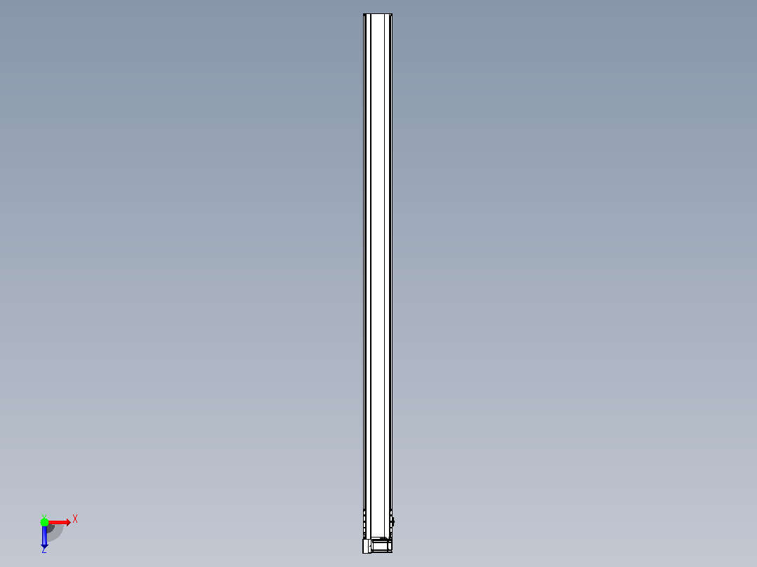 皮带直线轴半封闭可选导轨TPA-HNB-175D-140-L2900-LU-C-P75-N3俯视图
