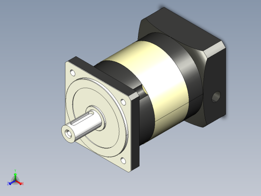 行星减速机ZJU52-120-2-12-P2-Y正等轴测缩略图