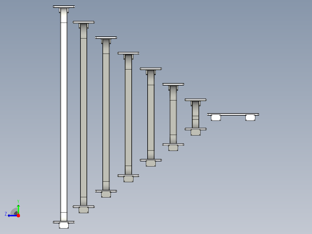 美学阶梯屋右视图