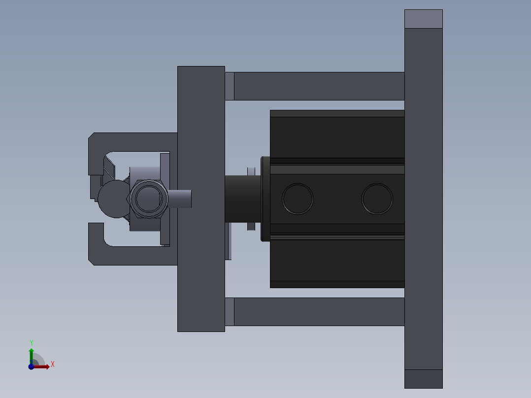 气阀体铣底平面工装前视图