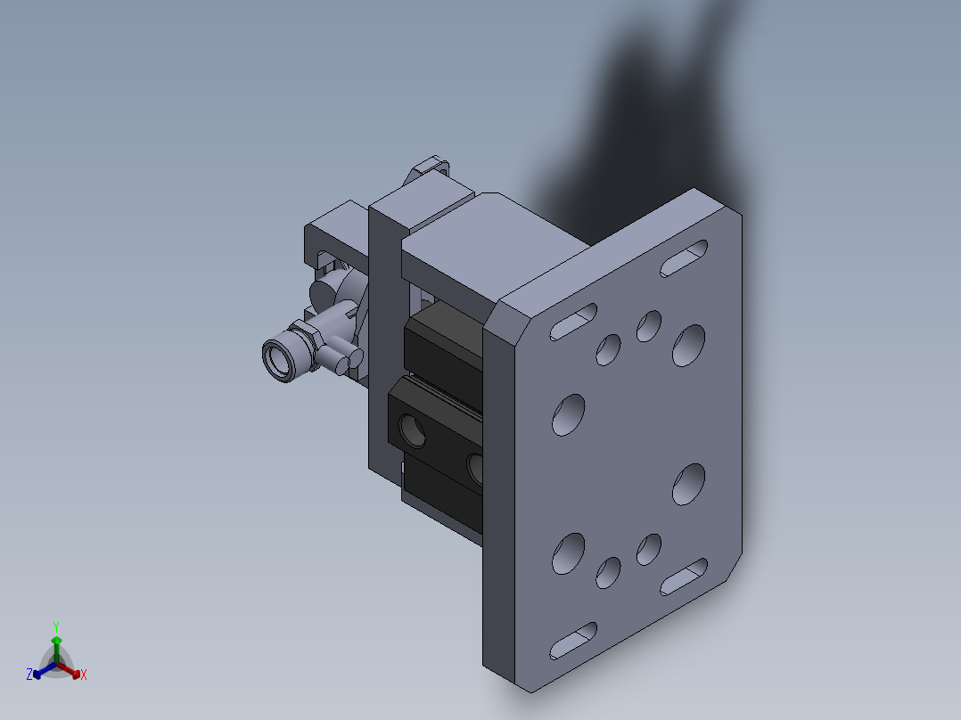 气阀体铣底平面工装正等轴测图