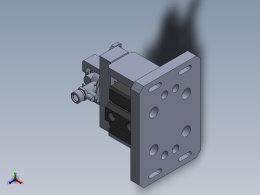 气阀体铣底平面工装正等轴测缩略图