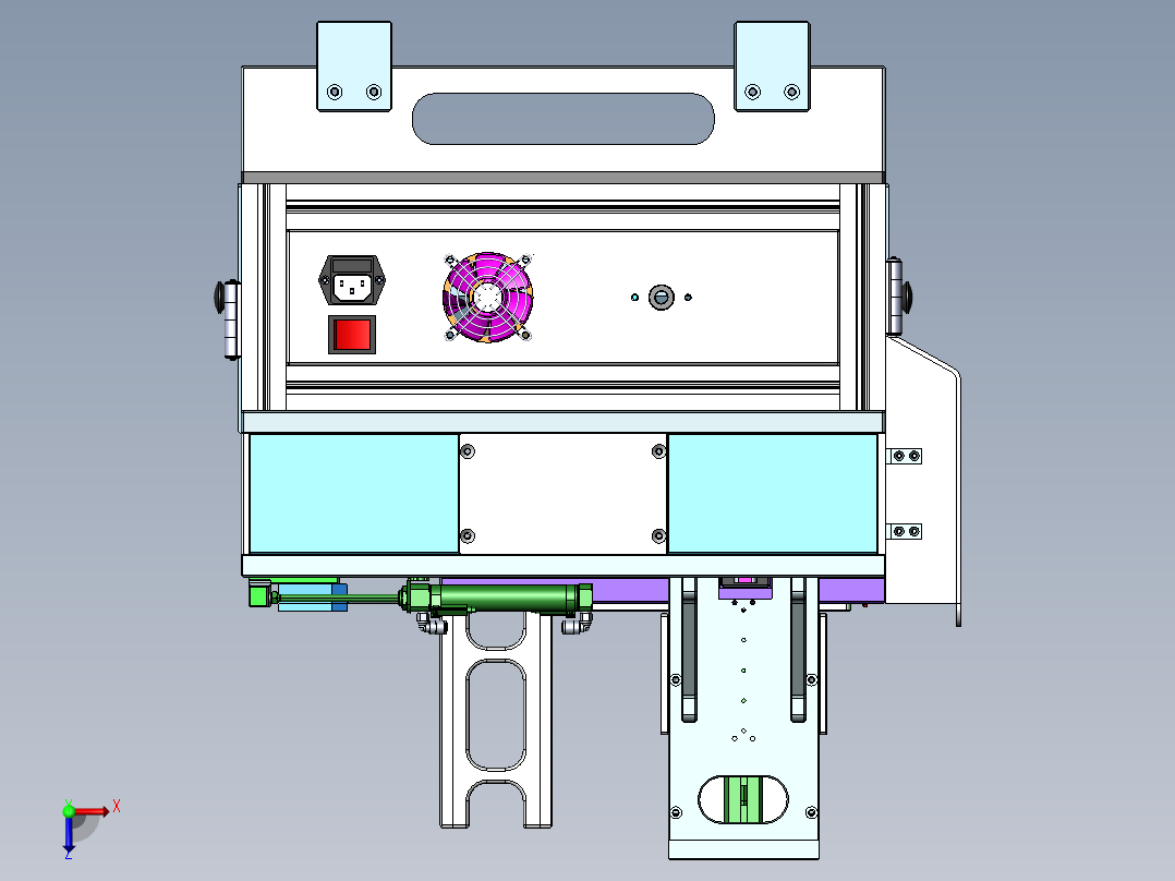 SIM自动裁卡插卡治具俯视图
