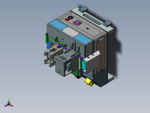 SIM自动裁卡插卡治具正等轴测缩略图