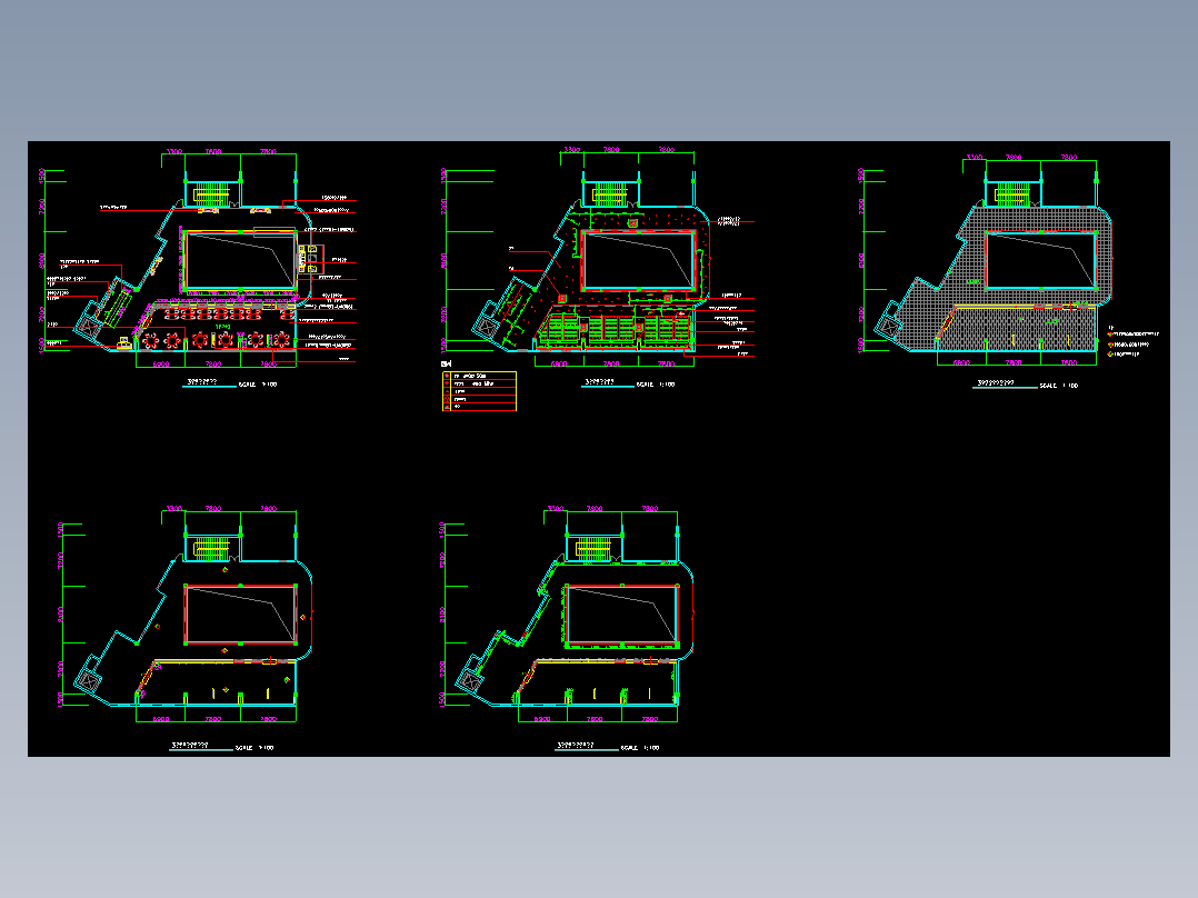 餐厅-中餐走廊平面