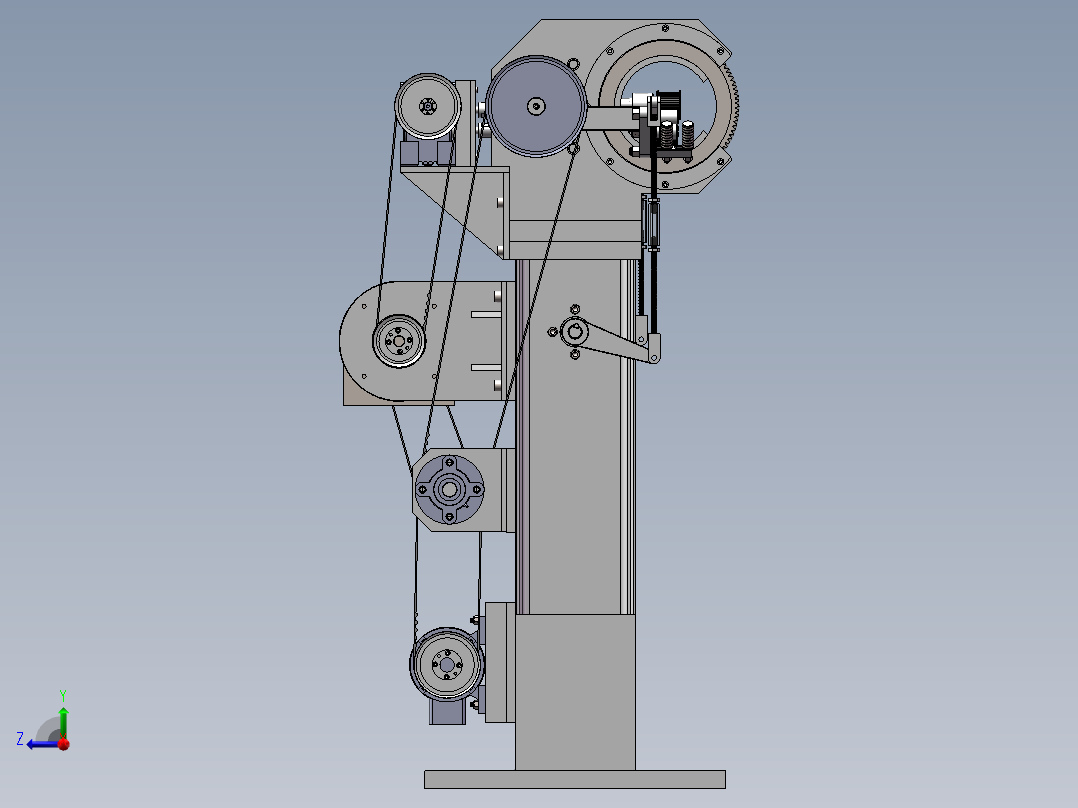 钢圈包布机右视图