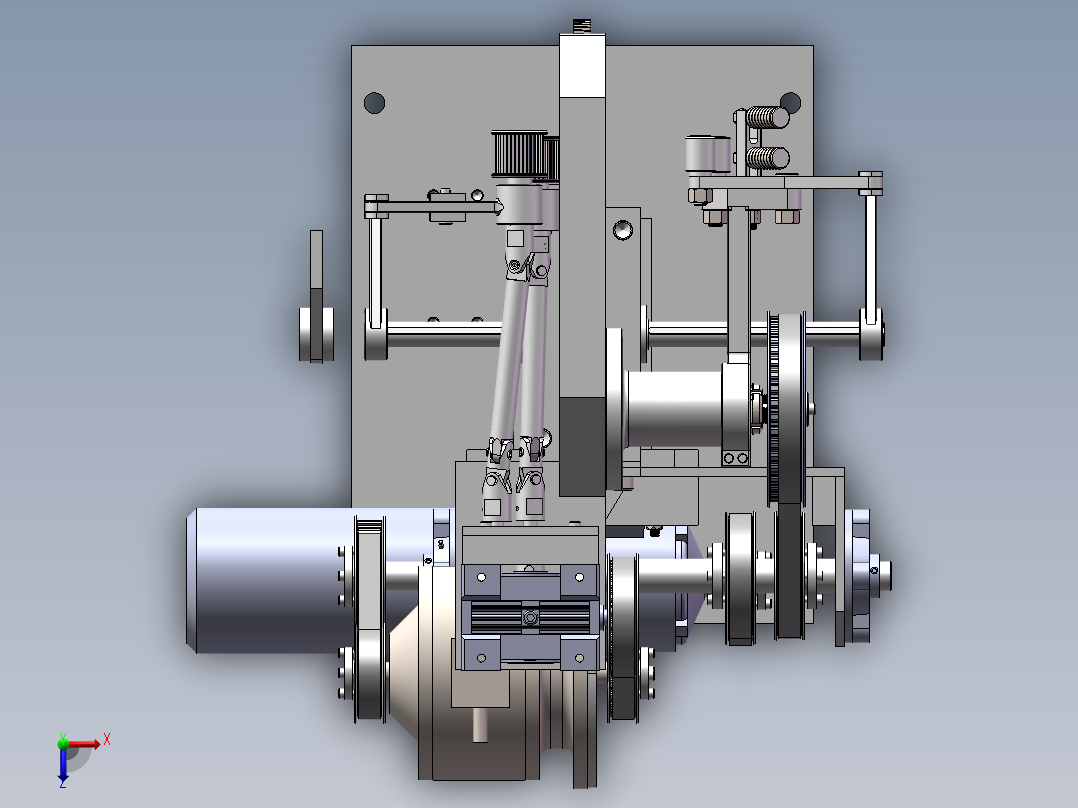钢圈包布机俯视图