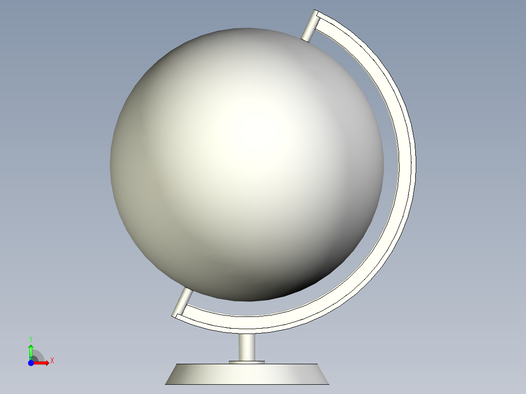 3d地球仪模型前视图