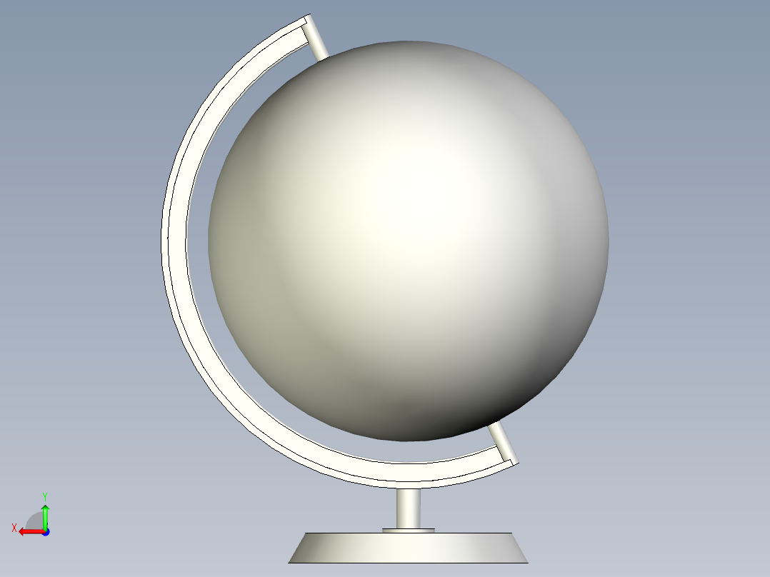 3d地球仪模型后视图