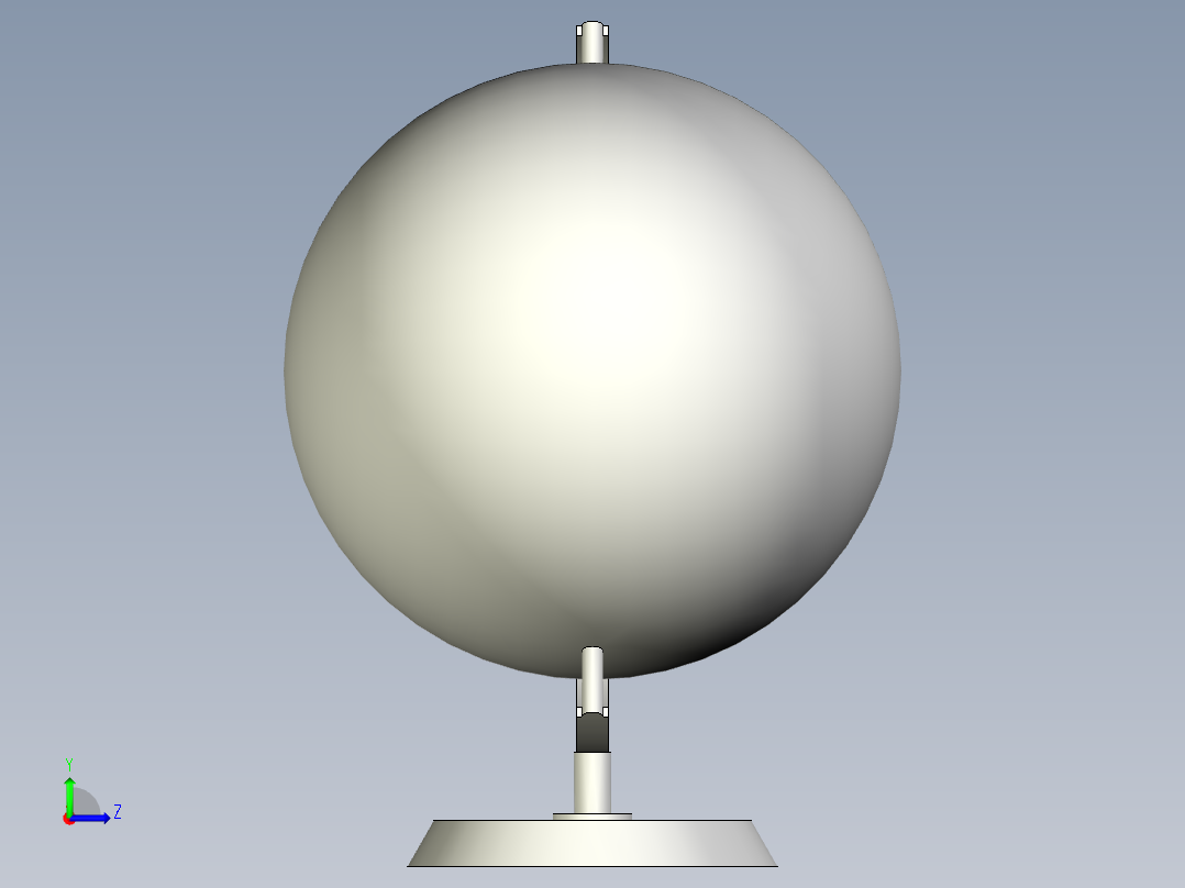 3d地球仪模型左视图