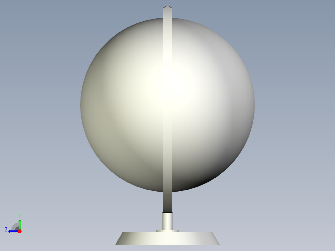 3d地球仪模型右视图