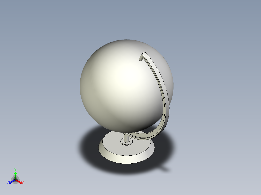 3d地球仪模型正等轴测图