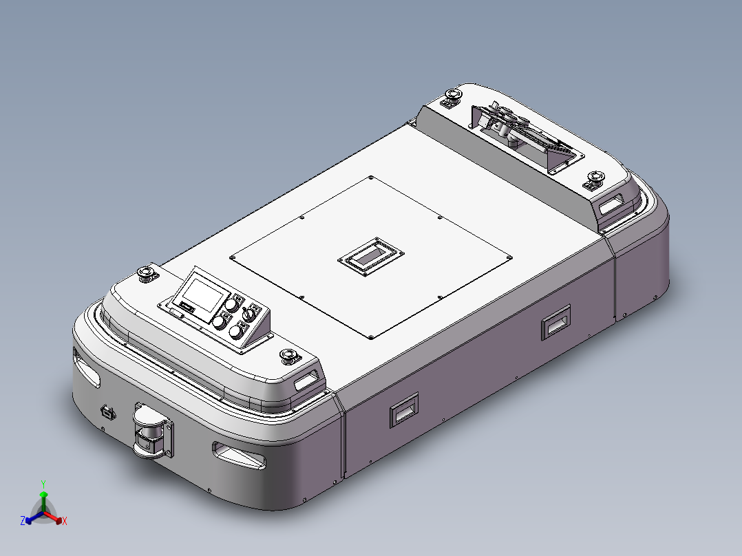 直角减震驱动AGV底盘，轻载双向行驶AGV 三维图纸