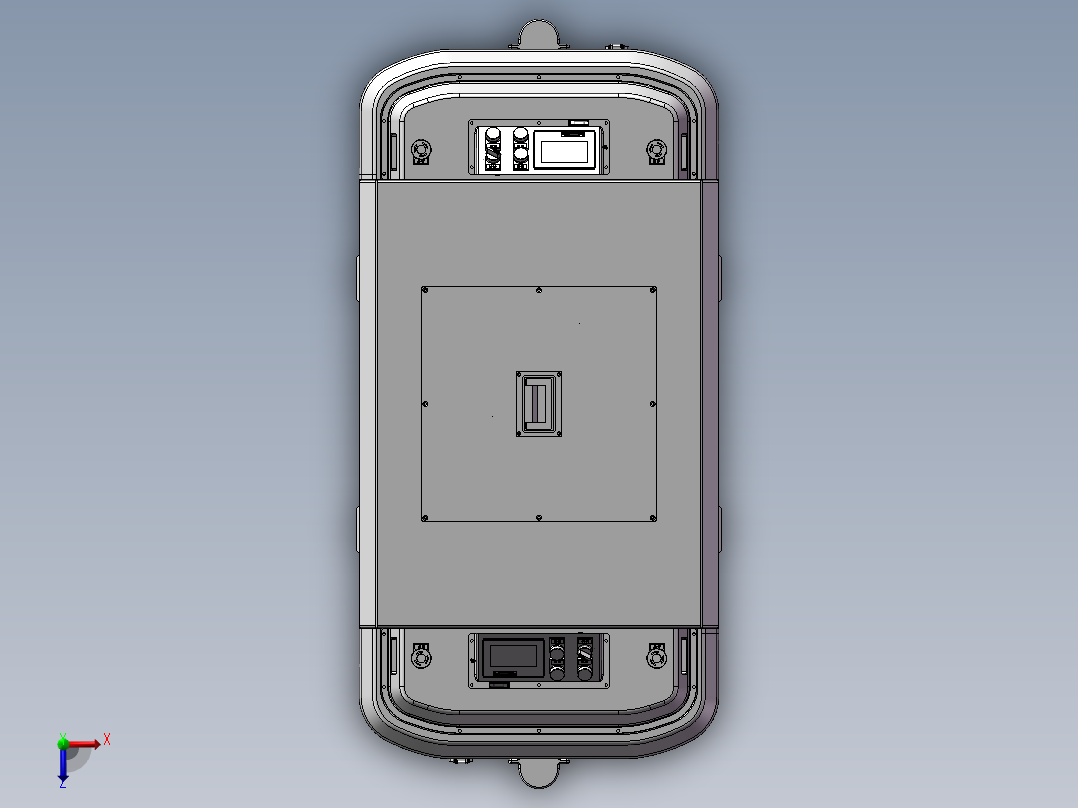 直角减震驱动AGV底盘，轻载双向行驶AGV 三维图纸俯视图