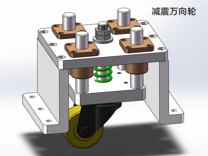 直角减震驱动AGV底盘，轻载双向行驶AGV 三维图纸