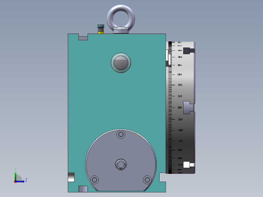 数控回转台左视图