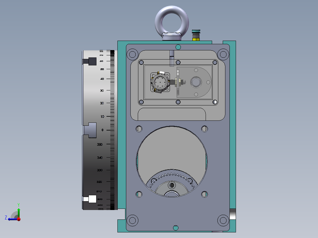 数控回转台右视图