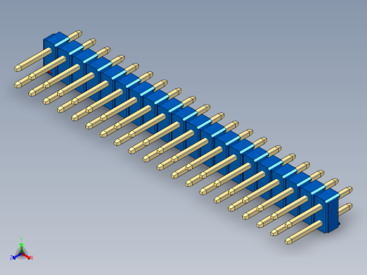 彩色公头100mil（2.54mm）系列-DS1021_blue_2x20p_100mil_Type1_rev1.0