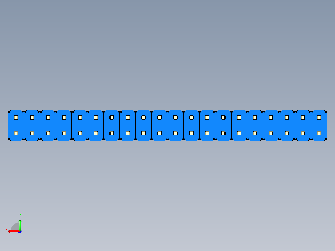 彩色公头100mil（2.54mm）系列-DS1021_blue_2x20p_100mil_Type1_rev1.0后视图