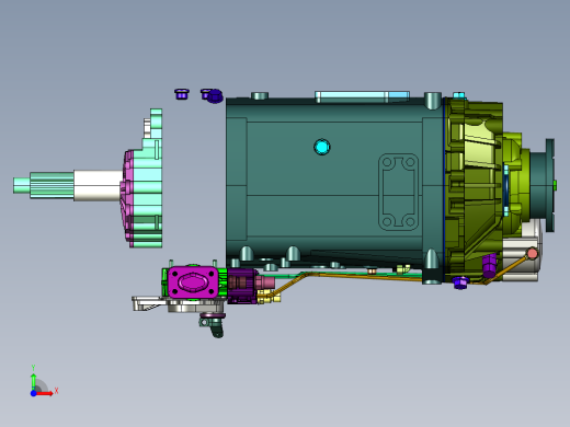 采埃孚16档变速箱总成前视缩略图