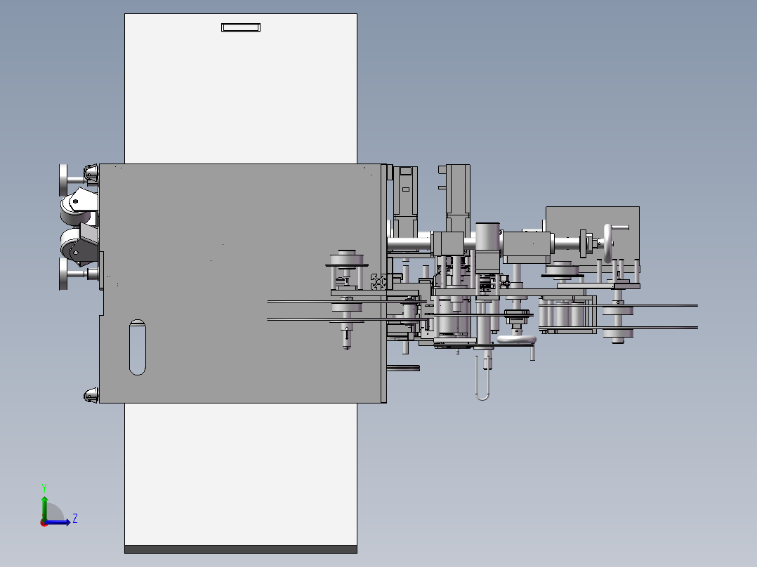 贴标贴附机3D模型左视图