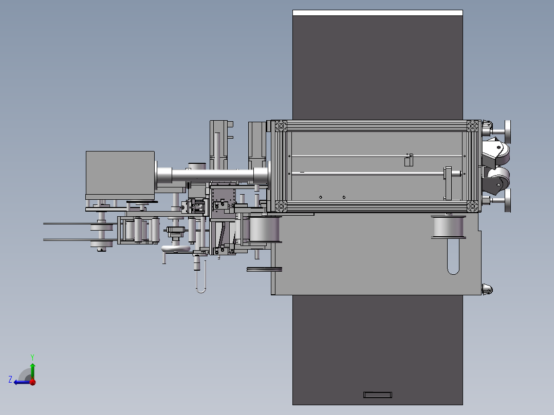 贴标贴附机3D模型右视图