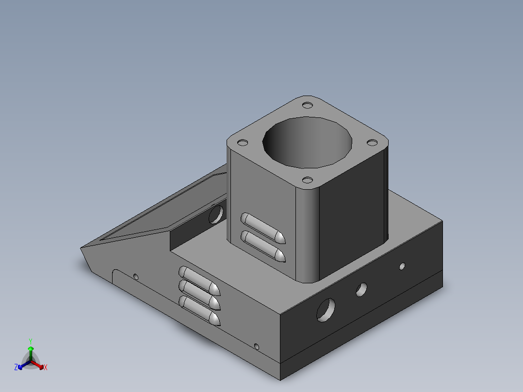 底座正等轴测图