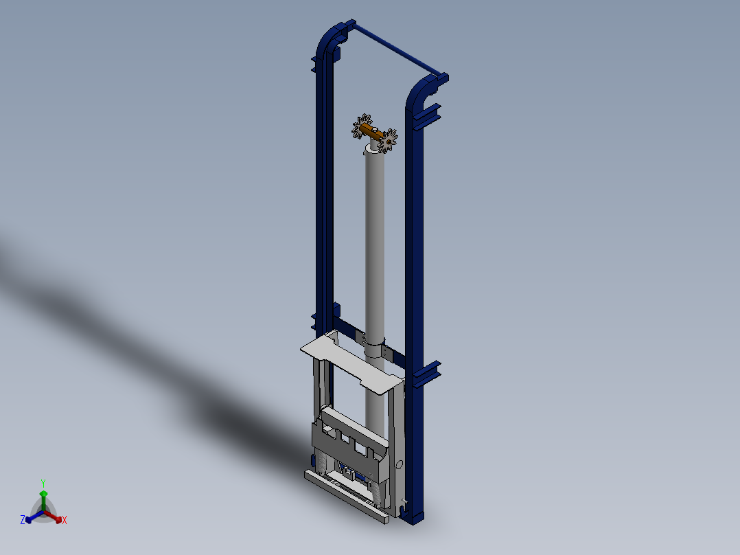 垃圾提升机20正等轴测图