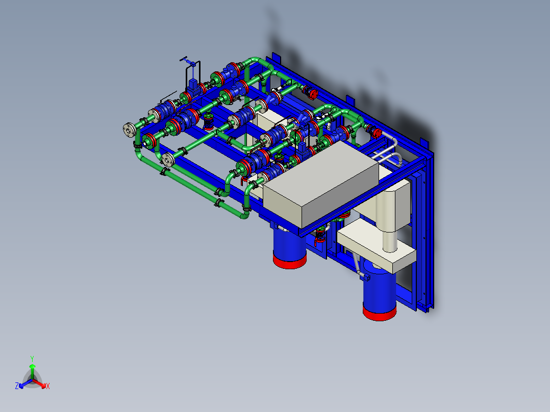 高压泵块正等轴测图