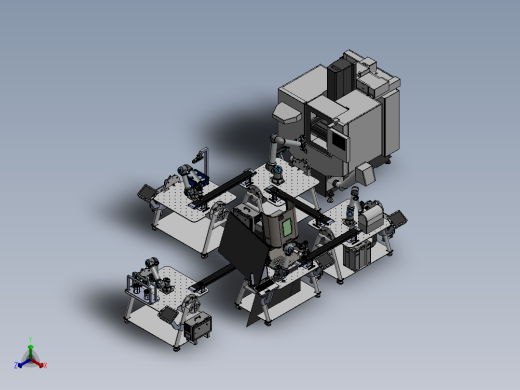 自动化流水零件检测站正等轴测缩略图