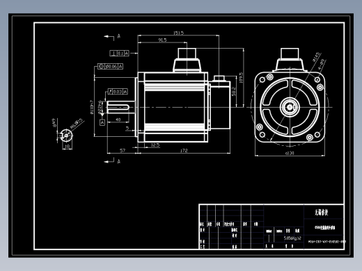 电机MS6H-130TL5BZ2-40P8