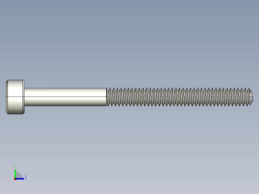 M2 x 0.4mm Thread 25mm LONG SOCKET HEAD CAP SCREW.IGS左视缩略图