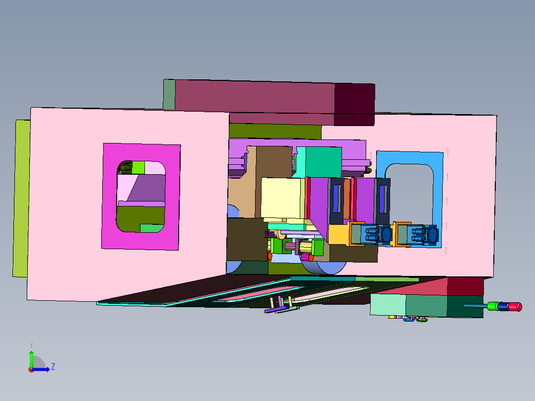 钢管热熔双工位钻孔机左视图