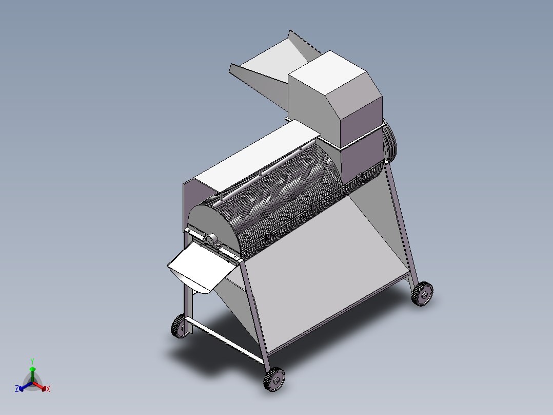 银杏分离机正等轴测图
