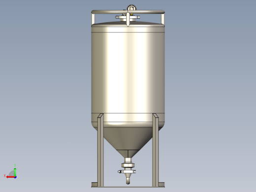 150L发酵罐三维模型后视缩略图