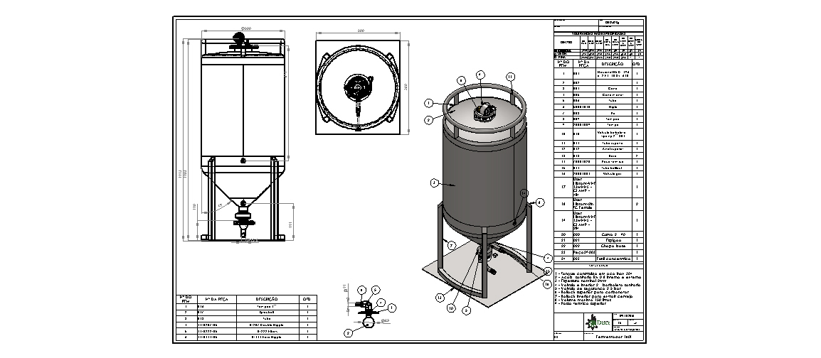 150L发酵罐三维模型