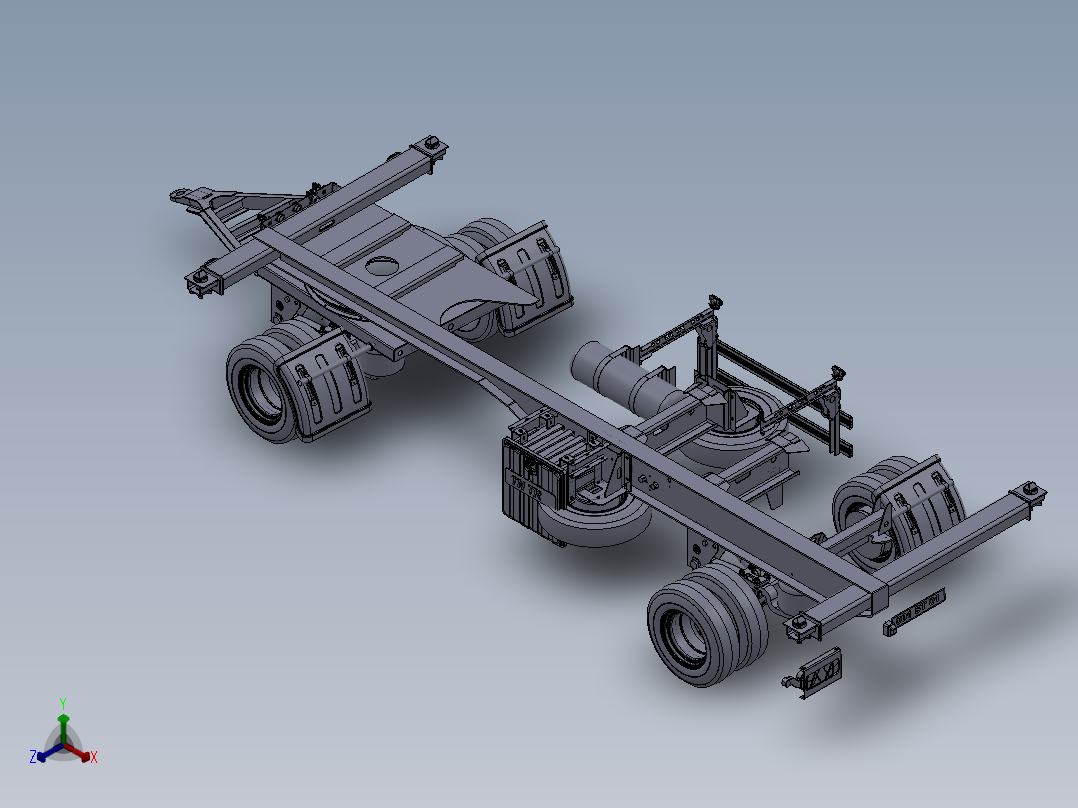 拖车底盘正等轴测图