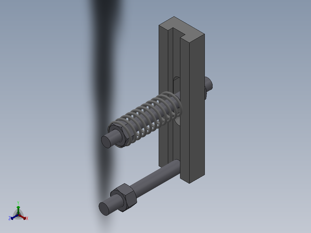 倒挡拨叉加工工艺及铣14H13槽夹具设计 【含三维SolidWorks】正等轴测图