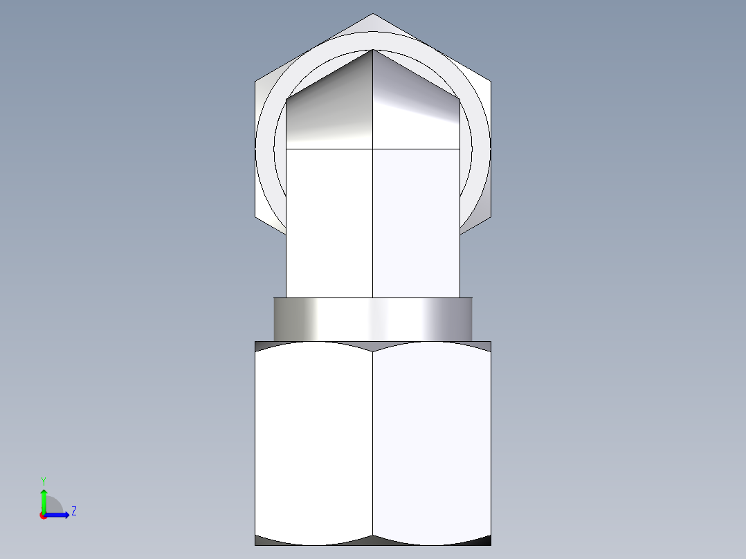 卡套式工业通用硬管接头EO_Union_elbow_W08S71左视图
