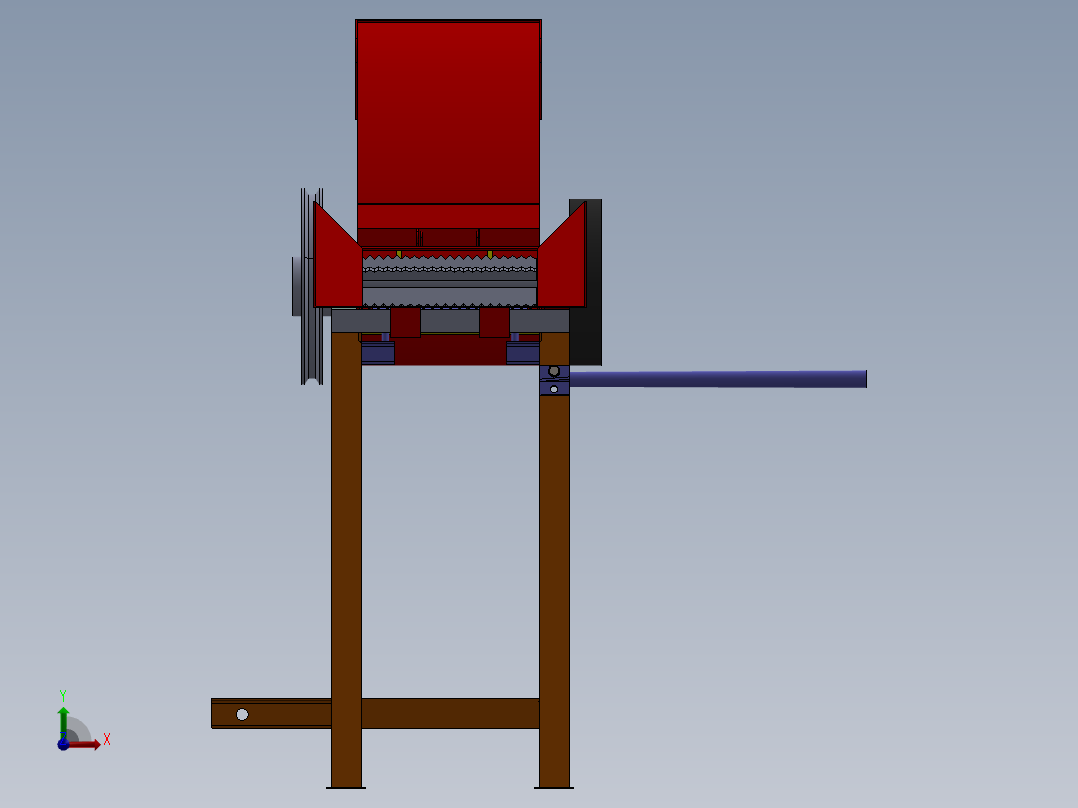 牲畜饲料切碎机研磨机sw22可编辑前视图