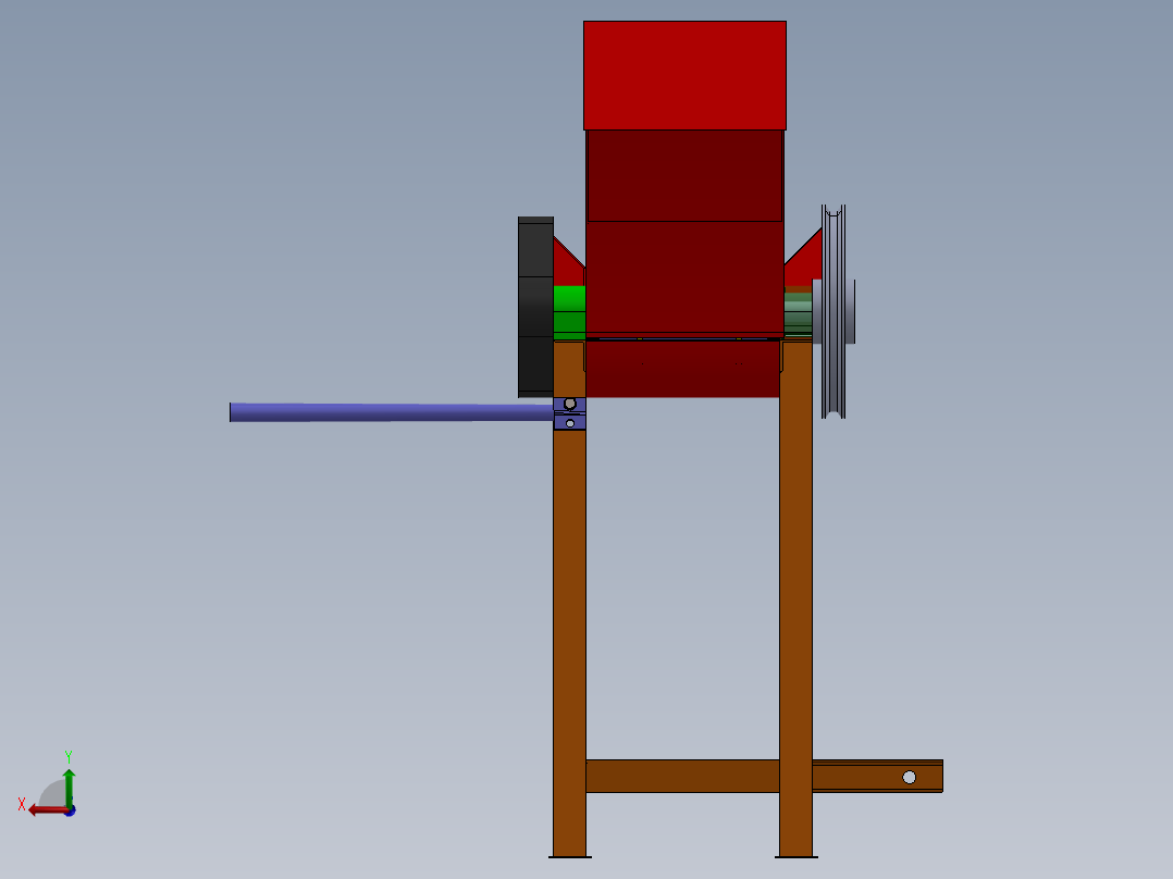 牲畜饲料切碎机研磨机sw22可编辑后视图