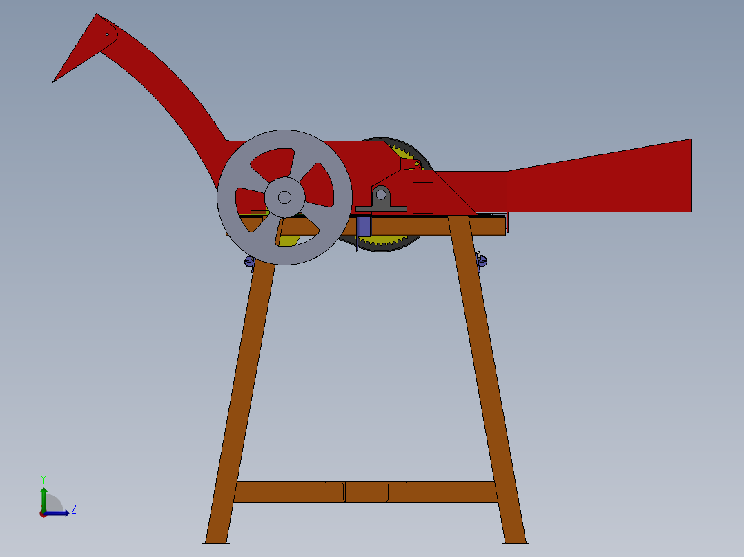 牲畜饲料切碎机研磨机sw22可编辑左视图