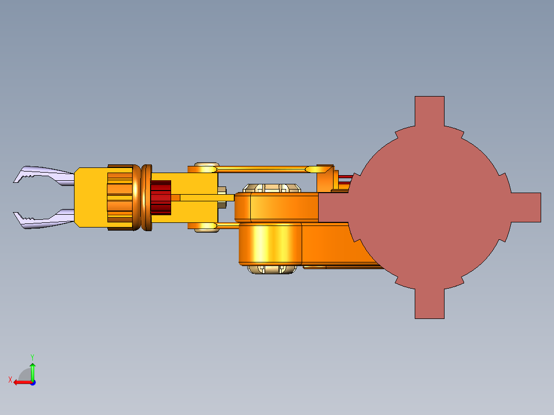 6轴机械臂后视图