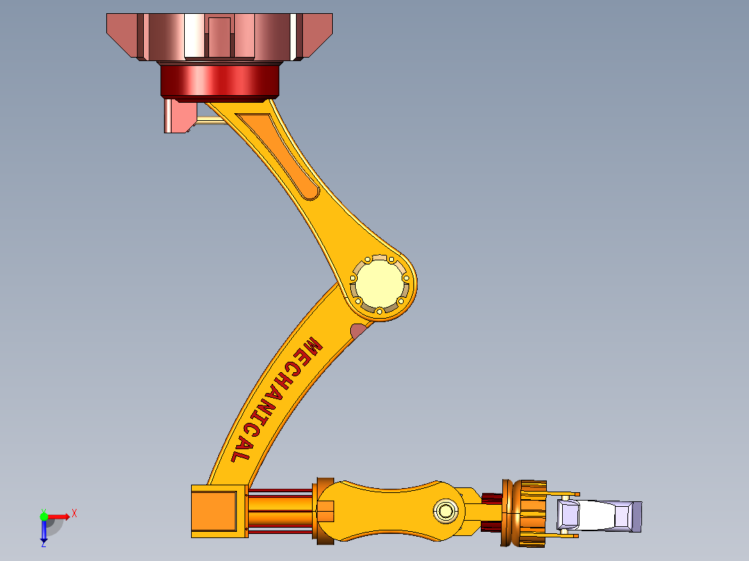 6轴机械臂俯视图