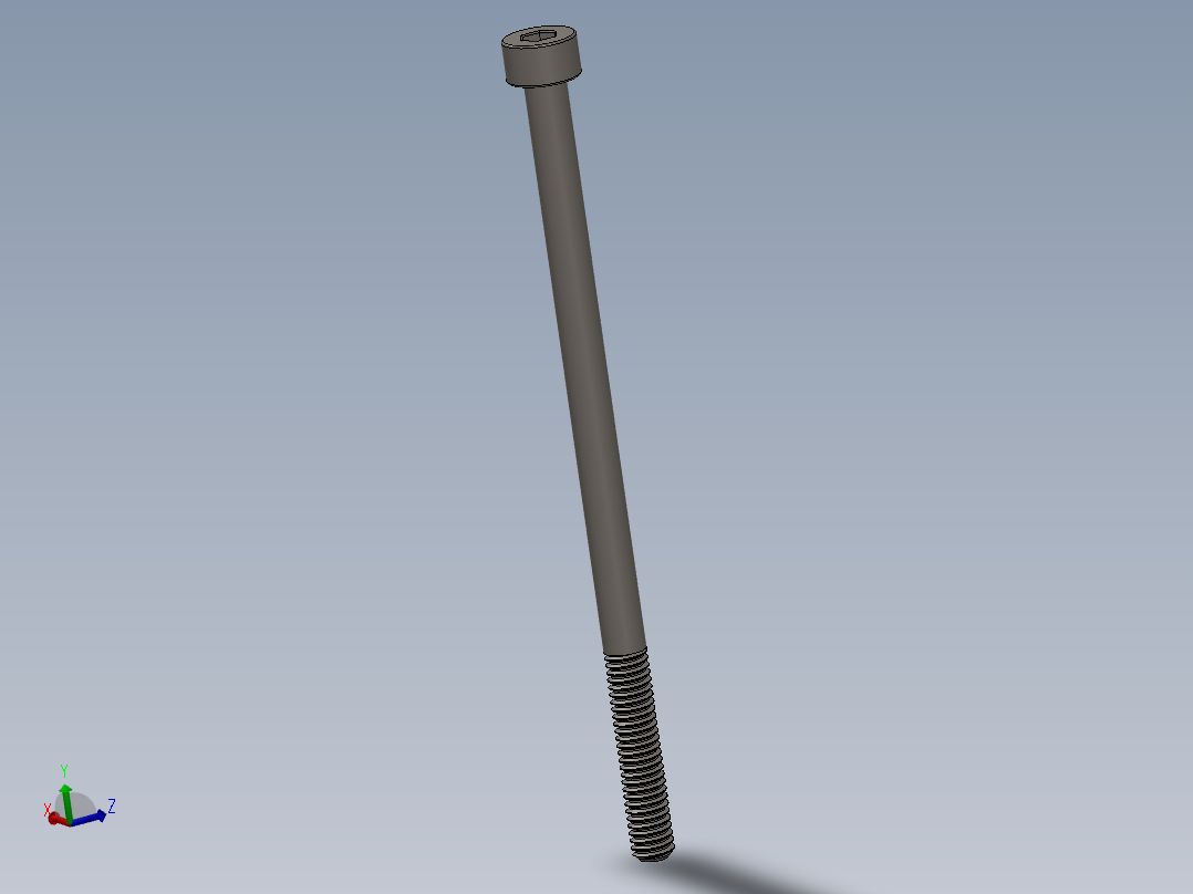 Screw_DIN_912_M4x75_A2.SLDPRT公制内六角螺钉主视图