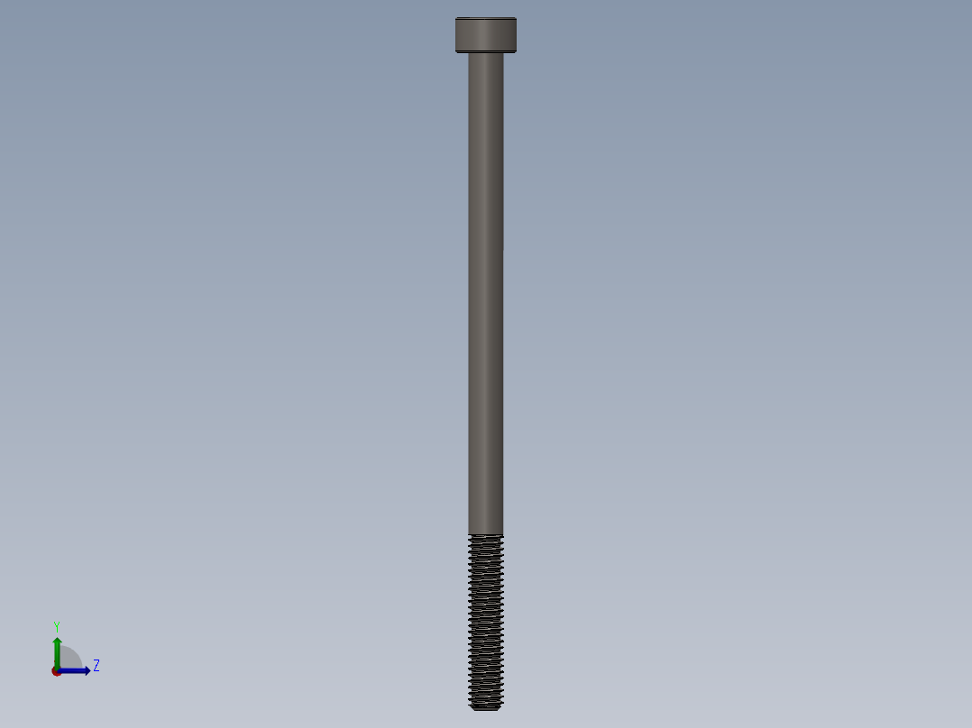 Screw_DIN_912_M4x75_A2.SLDPRT公制内六角螺钉左视图