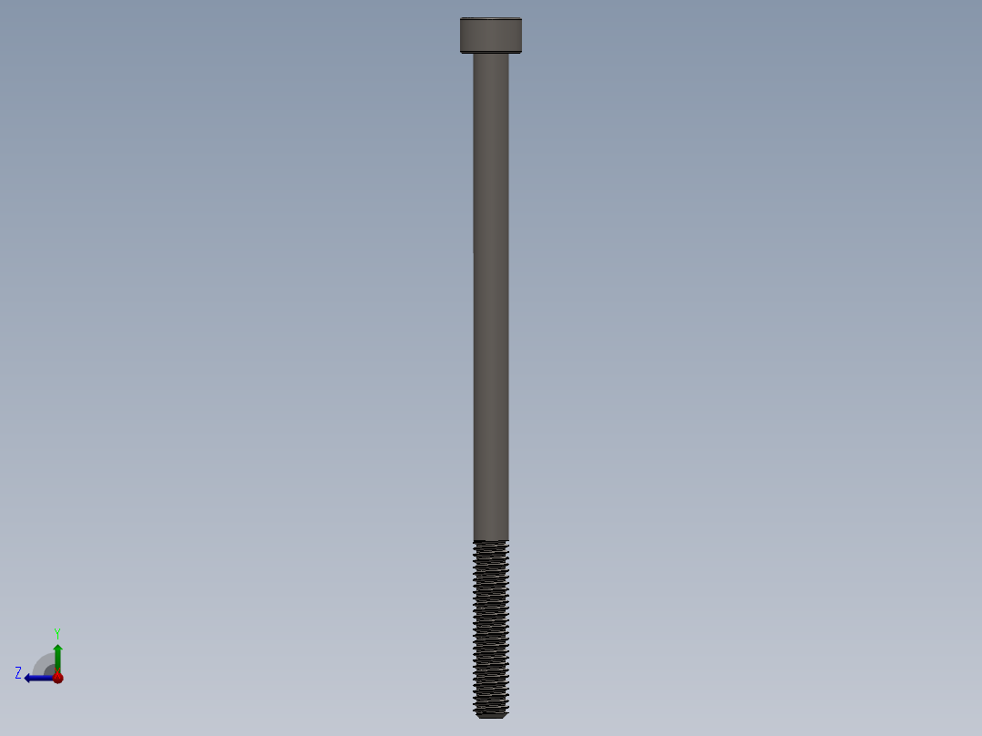 Screw_DIN_912_M4x75_A2.SLDPRT公制内六角螺钉右视图