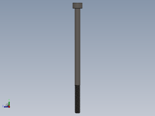 Screw_DIN_912_M4x75_A2.SLDPRT公制内六角螺钉右视缩略图