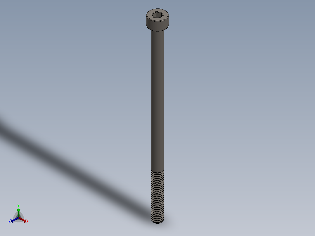 Screw_DIN_912_M4x75_A2.SLDPRT公制内六角螺钉正等轴测图