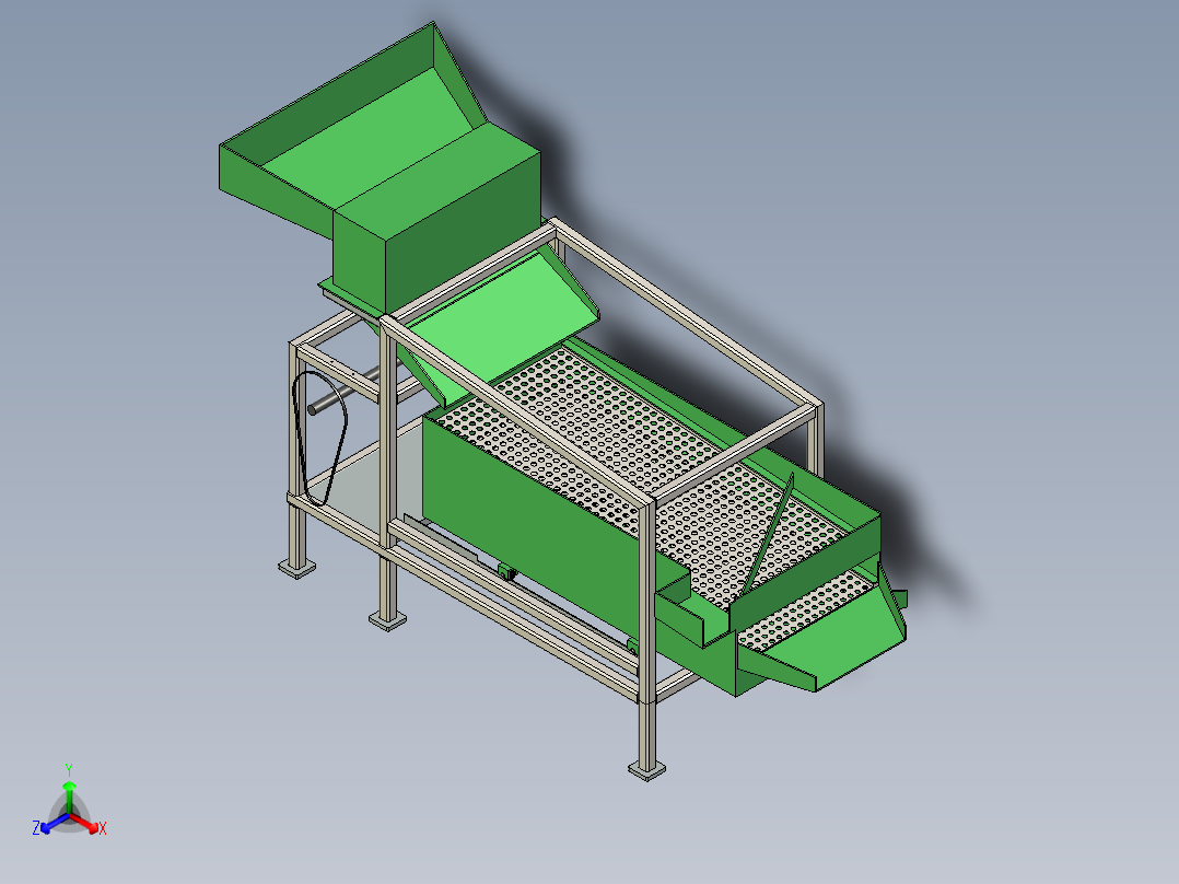 B3003267-谷物分离机正等轴测图